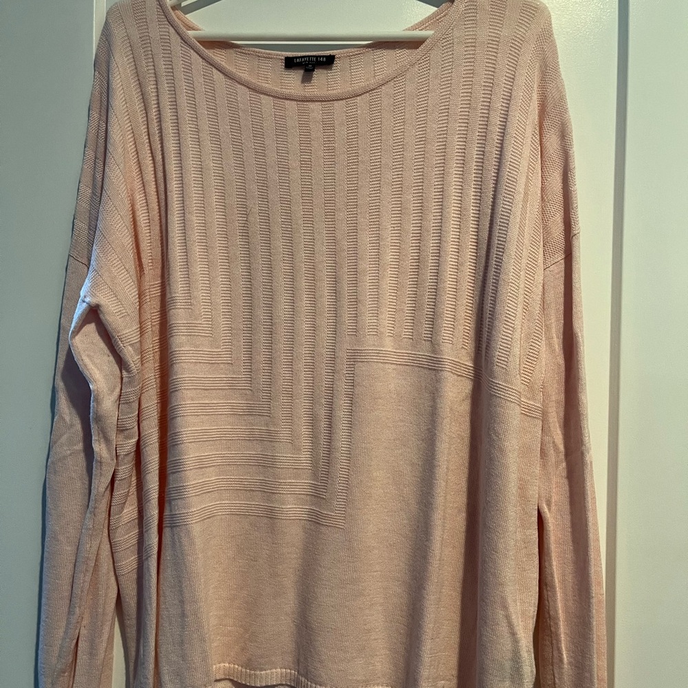 Lafayette light pink sweater. Size Medium ( runs large)